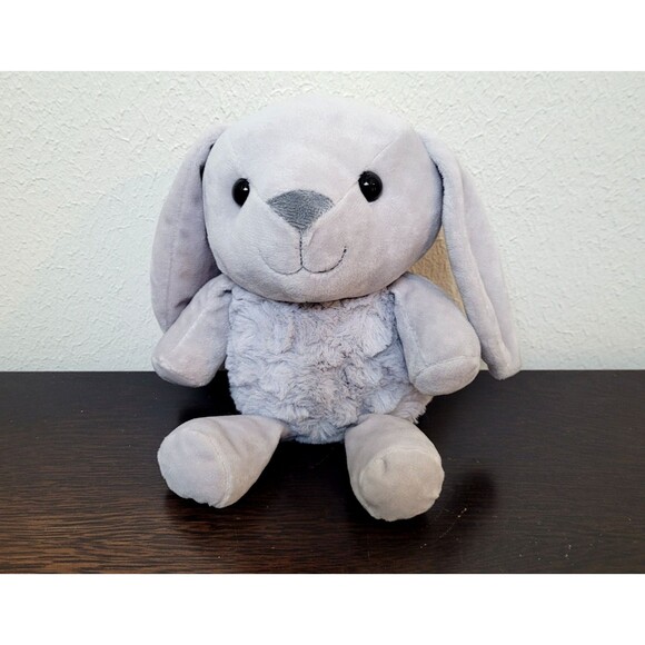 Bunny Rabbit Plush Stuffed Animal Gray Floppy Ears Soft Inter American - Picture 1 of 9